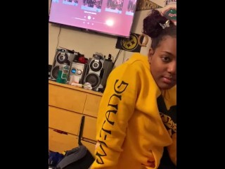 Mixed curly hair ebony Latina teen sucks BBC for oral creampie