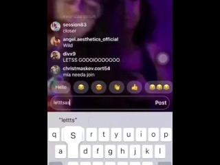 Thot flashes durin Instagram live