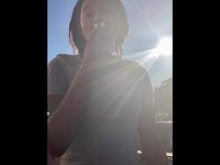 Smoking weed in slo-mo