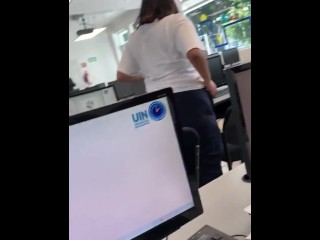 filming school friend busting a nut in busy classroom