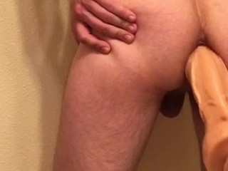 Huge dildo in my sissy ass