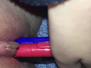 Sticking pens up my pussy