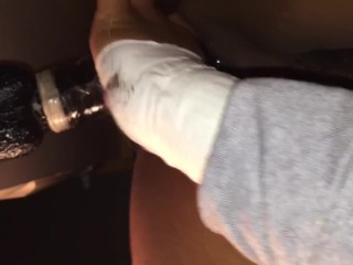 Petite 18 year old takes 8 inch bbc dildo