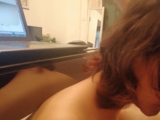 sucking my professors dick while he teaches on zoom