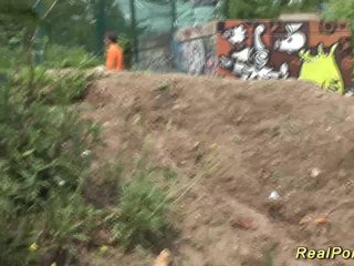 amateur couple fucking on public place