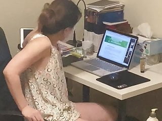 My sister studying