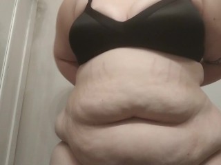 BBW COLLEGE GIRL STRIPS