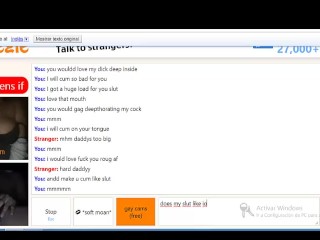 Dirty teen slut flashes big tits and tease me with her mouth on omegle