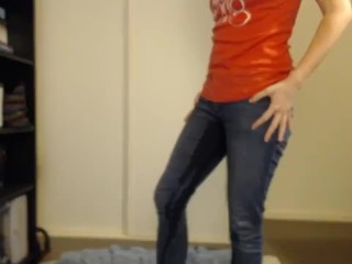 Blonde Nerds Teen Pee Her Jeans