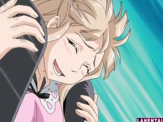 Blonde hentai girl gets licked and fucked