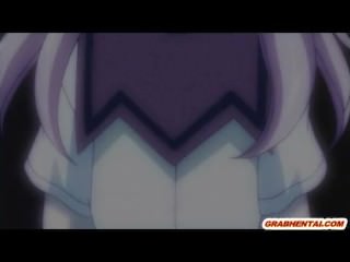 Cute Japanese anime gets licked and hard poke