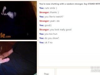 Omegle cute girl shows tits and pussy