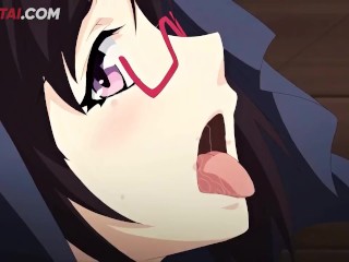 Catholic schoolgirls fuck in class | Hentai Anime