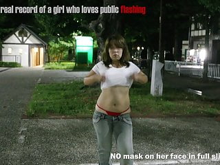 Japanese chubby girl public flashing slide show7