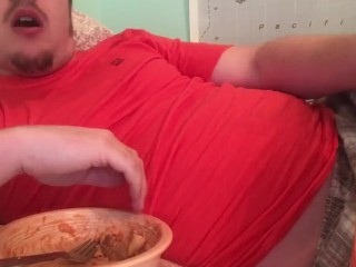 Belly Stuffing! Burping & Gaining Watching Anime Again :P Free Fetish Clip