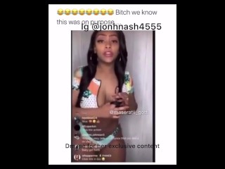 Ig star ms whopperme Boobs pop out on live