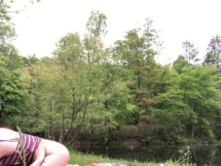 Teen gets fucked hard in the woods