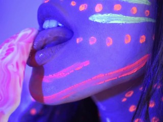 Crazyloli12- Sucking this big alien cock? Deepthroat