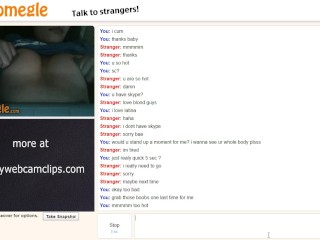 Omegle #1 Horny Brazilian with big tits masturbating