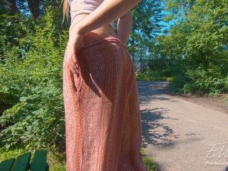 Horny Teen Swallows Cum In Public Park – Risky Amateur EllaKai