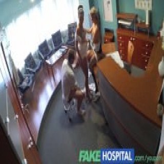 FakeTaxi Nurse joins doctors threesome for the first time