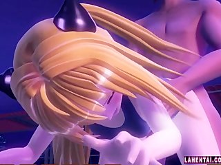 Blonde 3d girl in swimsuit gets fucked