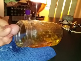 piss pee and cum tribute – first video – blonde cock worshipper jar