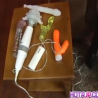 Misa Tsuchiya licks sex toys she fucks with
