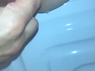 Beautiful pissing woman with wet pussy