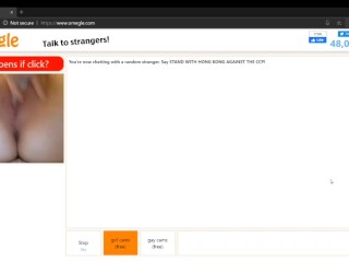 Omegle Up-close pussy cums for me