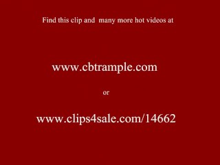 Ballbusting And legjob from CBT Trample