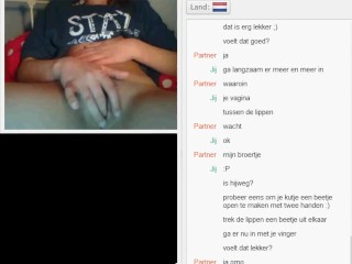 Cute dutch girl plays with her pussy on Omegle Part 2