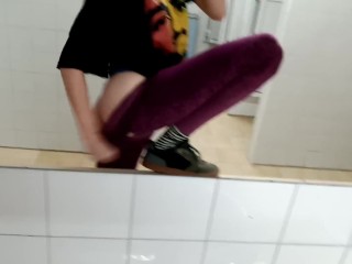 showing my ass in the bathroom of my school