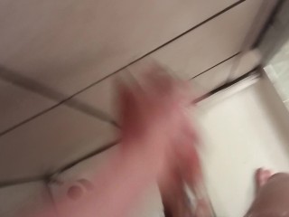 Skinny Scene boy masterbating in the shower *Big Dick Little Body*