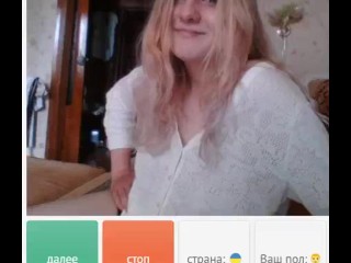 Russian teen cute girl from Crimea played in Omegle, Chatroulette pt.2