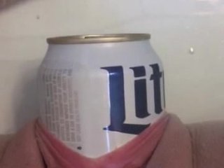 Babe Fisting Pussy with Beer Can