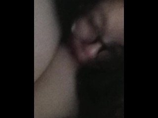 BBW sucking and deep throating husbands cock