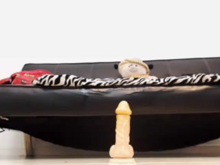 Horny bitch wants her dildo up her ass on webcam