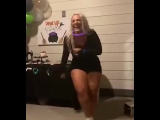 White girl with big thick thighs