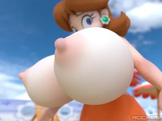 Princess Daisy breast expansion with sound (MMD)