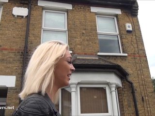Beautiful daring blonde milf Atlantas public