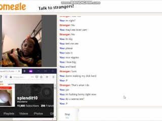 Omegle stunning girl shows her big tits