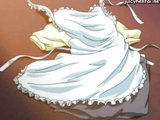 Horny anime milf takes teen cock