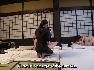 Japanese female employees take part in a cheating wives orgy