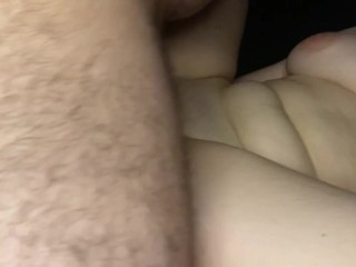 Close Up double cumshot and creampie French petite
