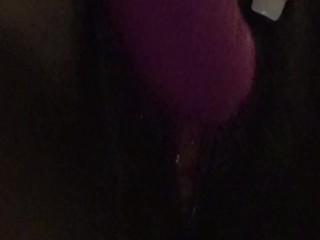 Solo action with a dildo