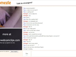 Omegle #4 Skinny girl strips down and masturbates hard