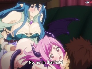 Uncensored Hentai | Double penetration to a teen