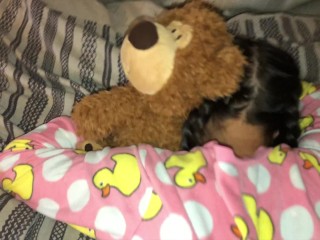 Don’t cum on my teddy bear!!!