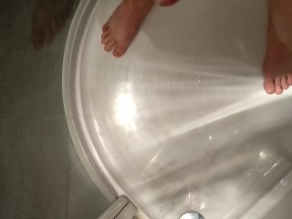 Solo male cum in shower